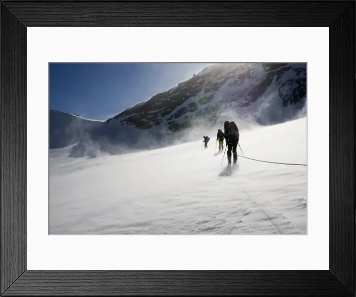 Framed Print : Skiers in Hurrungane, Norway