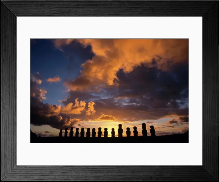 Framed Print : Ahu Tongariki Moai Sunrise Easter Island Chile Framed Print : Ahu Tongariki Moai Sunrise Easter Island Chile