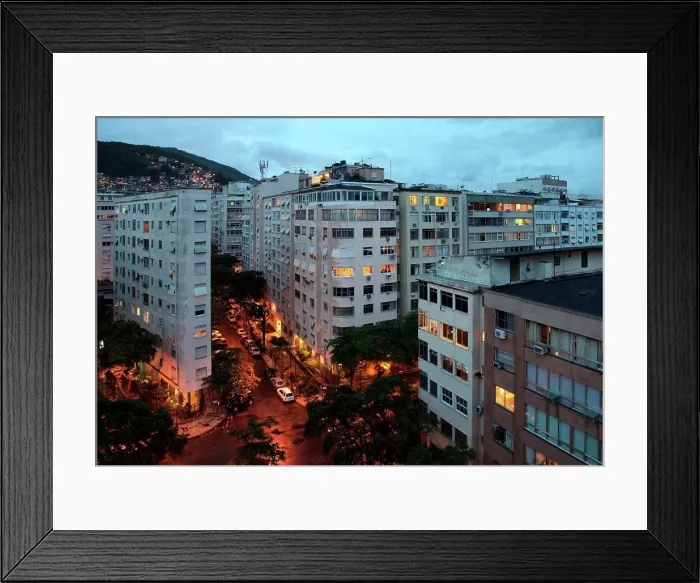 Framed Print : View on Ipanema at dusk. Brazil Framed Print : View on Ipanema at dusk. Brazil