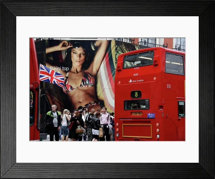 Framed Print : England, London. London Busses on Oxford Street Framed Print : England, London. London Busses on Oxford Street