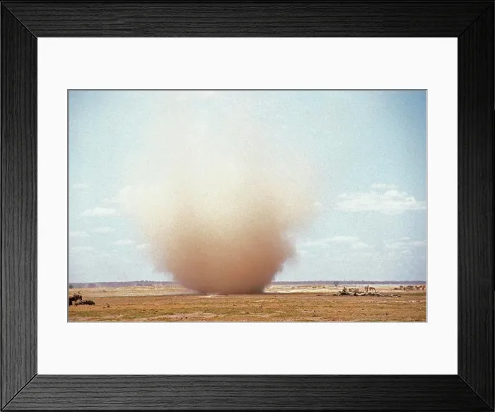 Framed Print : Sand Tornado in Kenya