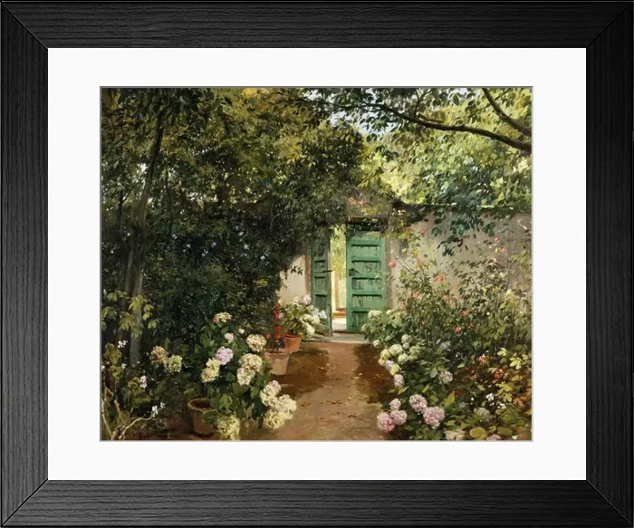 Framed Print : MEIFREN I ROIG, Eliseu (1859-1940). Garden. Impressionism. Oil on canvas