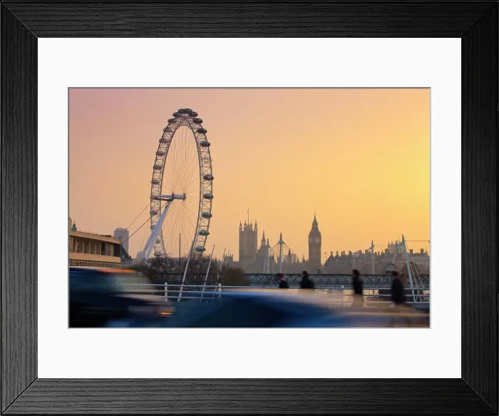 Framed Print : London Eye and Big Ben at sunset Framed Print : London Eye and Big Ben at sunset
