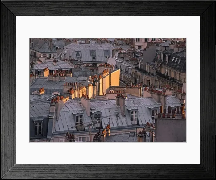 Framed Print : Paris apartments at sunset, rooftops of Paris, romantic, Paris, France Framed Print : Paris apartments at sunset, rooftops of Paris, romantic, Paris, France