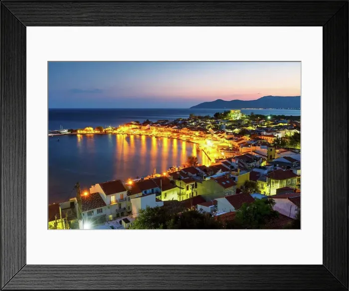 Framed Print : Picturesque Pythagorio town on Samos island, Greece