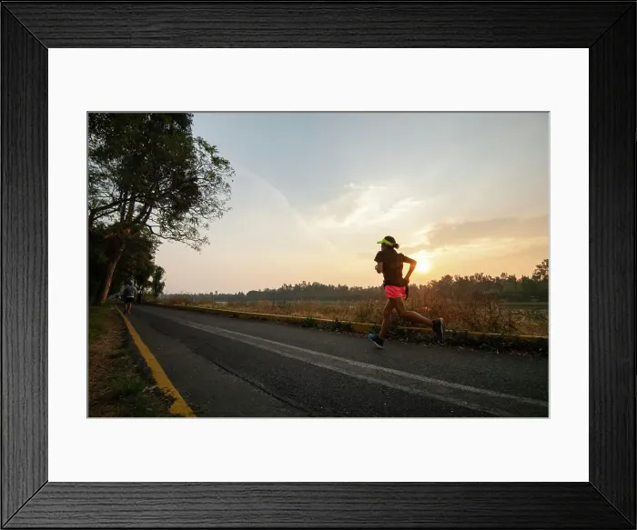 Framed Print : Running in Cuemanco, Mexico City, Mexico