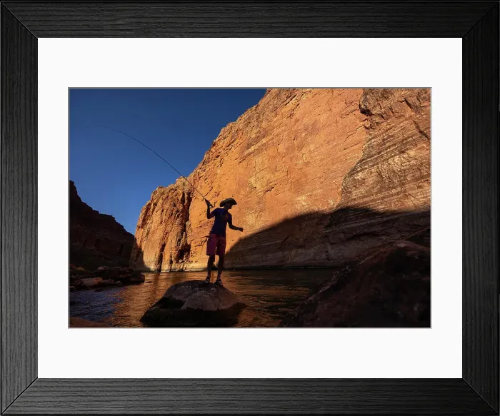 Framed Print : Fly fishing in the Grand Canyon Framed Print : Fly fishing in the Grand Canyon