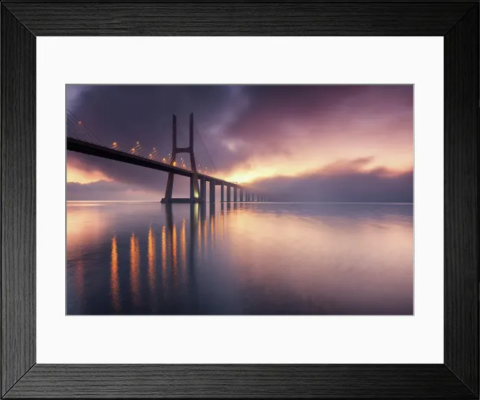 Framed Print : Vasco da Gama Brisge Lisbon Portugal