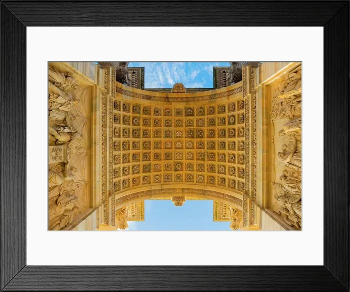 Framed Print : Peace Arch in Milan with Sunlight in Lombardy, Italy Framed Print : Peace Arch in Milan with Sunlight in Lombardy, Italy