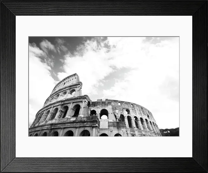 Framed Print : Rome Coliseum Black & White Framed Print : Rome Coliseum Black & White