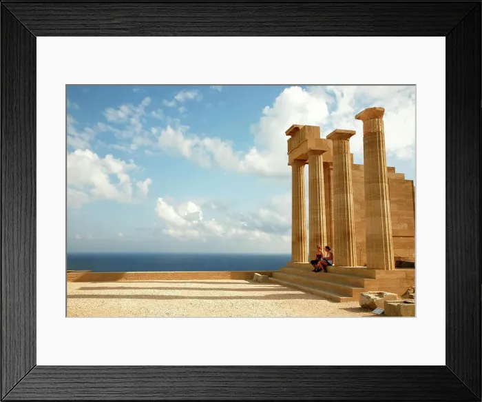 Framed Print : The Acropolis in Rhodes, Greece