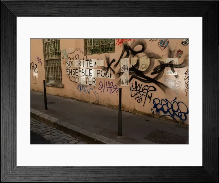 Framed Print : France, Lyon, August 2020. Illustration of the city of Lyon
