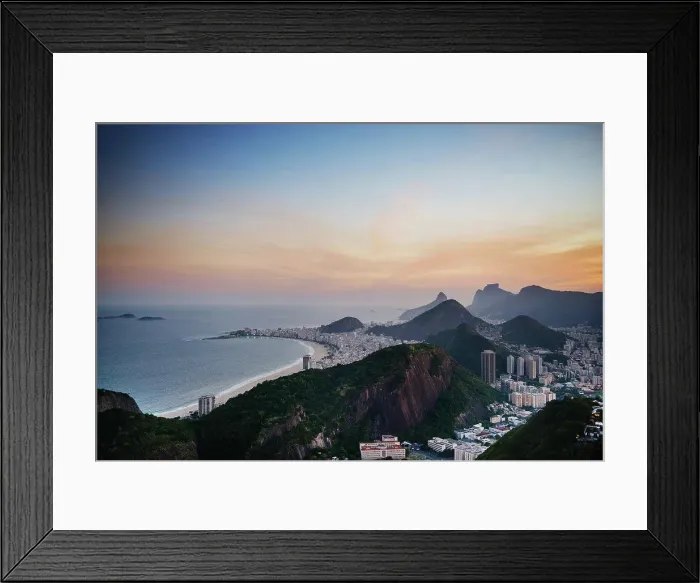 Framed Print : View of Rio de Janeiro from Sugarloaf mountain, Brazil