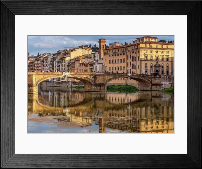 Framed Print : FLORENCE, TUSCANY / ITALY - OCTOBER 18 : View of buildings along and across the River Arno in Florence on October 18 Framed Print : FLORENCE, TUSCANY / ITALY - OCTOBER 18 : View of buildings along and across the River Arno in Florence on October 18