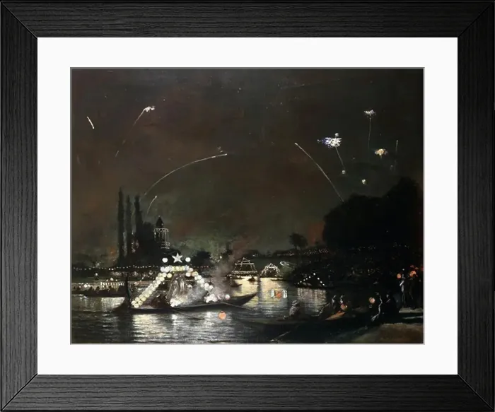 Framed Print : Paris on the Night of July 14; Paris la Nuit du XIV Juillet. Gaston de Latouche (1854-1913). Oil on canvas. 73 x 92cm Framed Print : Paris on the Night of July 14; Paris la Nuit du XIV Juillet. Gaston de Latouche (1854-1913). Oil on canvas. 73 x 92cm