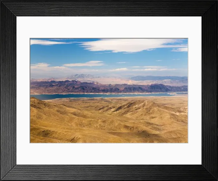Framed Print : landscape and nature concept - aerial view of grand canyon and lake mead from helicopter Framed Print : landscape and nature concept - aerial view of grand canyon and lake mead from helicopter