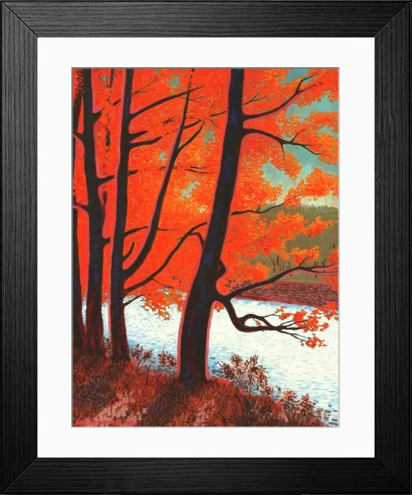Framed Print : Vermont River John Newcomb, Acrylic, 2001 Framed Print : Vermont River John Newcomb, Acrylic, 2001