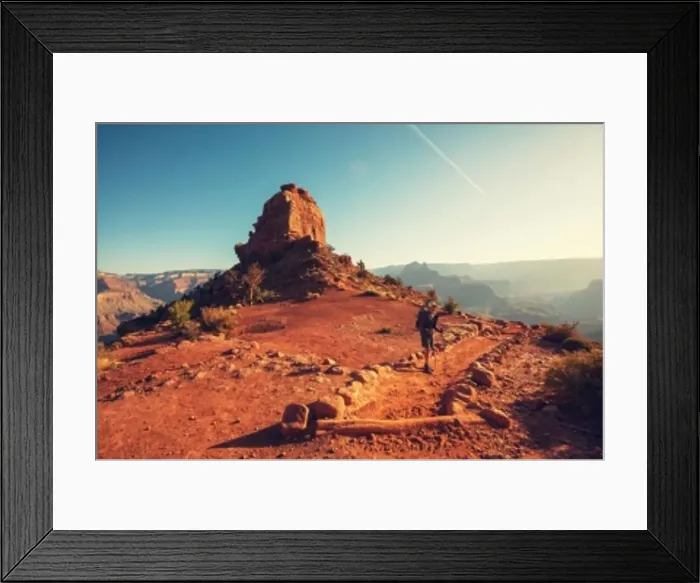 Framed Print : Hike in Grand Canyon Framed Print : Hike in Grand Canyon