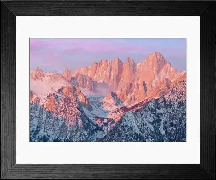 Framed Print : USA, California, Sunrise, Mount Whitney