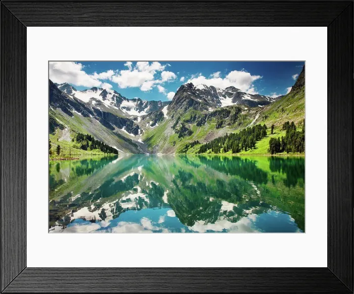 Framed Print : Beautiful turquoise lake in Altai mountains