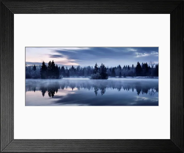 Framed Print : Germany, Bavaria, Auensee (lake), morning mood, reflection Framed Print : Germany, Bavaria, Auensee (lake), morning mood, reflection