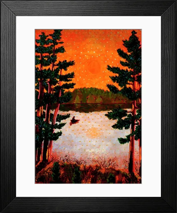Framed Print : Northern Lake John Newcomb, Acrylic, 2002 Framed Print : Northern Lake John Newcomb, Acrylic, 2002