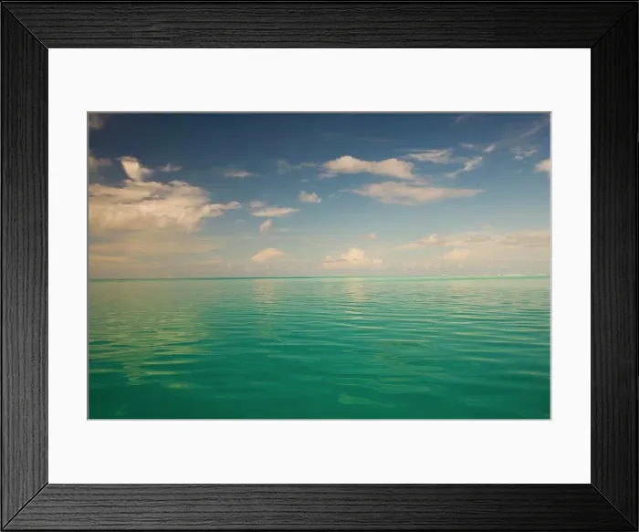 Framed Print : Reflection of clouds in the sea, Tahaa, Tahiti, French Polynesia Framed Print : Reflection of clouds in the sea, Tahaa, Tahiti, French Polynesia