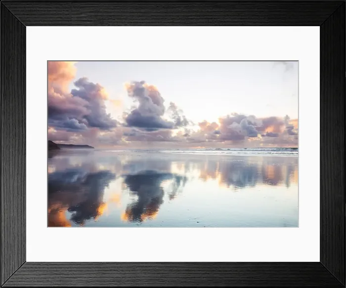 Framed Print : Beautiful landscapes it the Ocean Beach, New Zealand. Inspiring natural and travel background Framed Print : Beautiful landscapes it the Ocean Beach, New Zealand. Inspiring natural and travel background