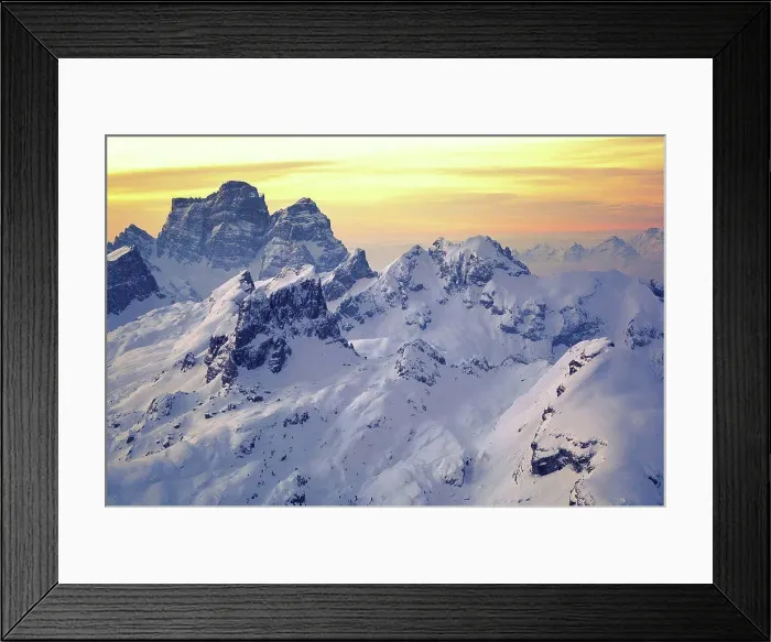 Framed Print : Italy, Trentino-Alto Adige, Aerial view of snowcapped peaks of Dolomites Framed Print : Italy, Trentino-Alto Adige, Aerial view of snowcapped peaks of Dolomites