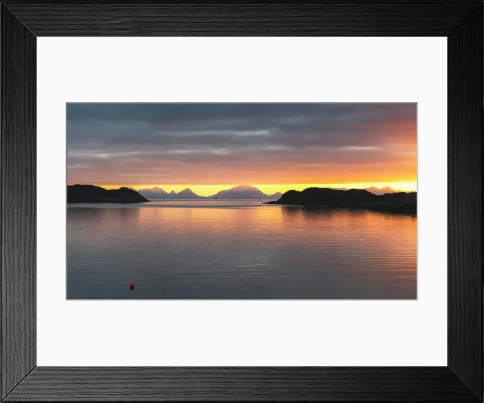 Framed Print : Norway, Northern Norway, Henningsvaer, Lofoten archipelago at sunrise Framed Print : Norway, Northern Norway, Henningsvaer, Lofoten archipelago at sunrise