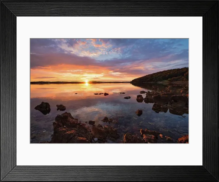 Framed Print : Croatia, Istria, Kamenjak Natural Park, Sunrise on the Adriatic Sea Framed Print : Croatia, Istria, Kamenjak Natural Park, Sunrise on the Adriatic Sea