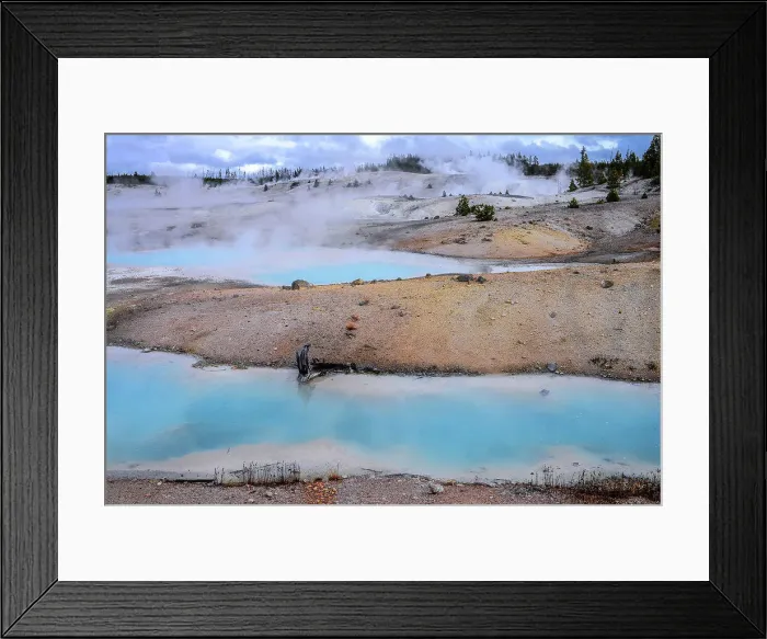 Framed Print : Norris Geyser Basin in Yellowstone National Park, USA