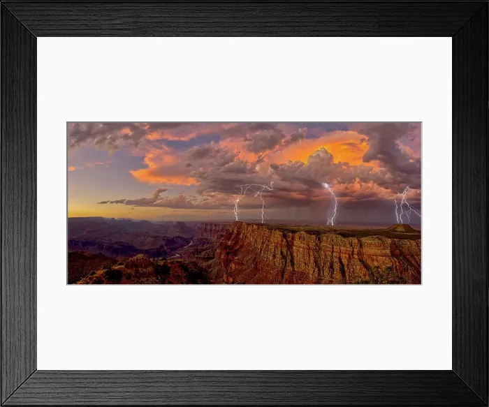 Framed Print : An evening thunderstorm approaching the Grand Canyon in Arizona Framed Print : An evening thunderstorm approaching the Grand Canyon in Arizona