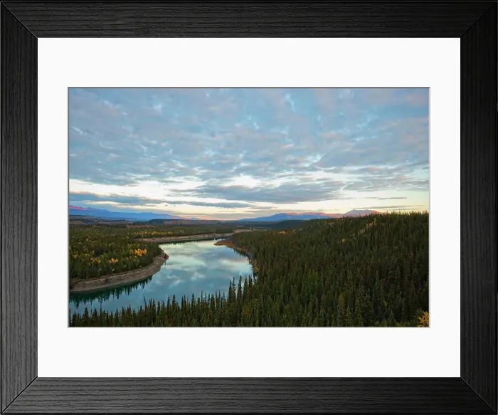 Framed Print : Sunset over Yukon River, Whitehorse, Yukon, Canada Framed Print : Sunset over Yukon River, Whitehorse, Yukon, Canada