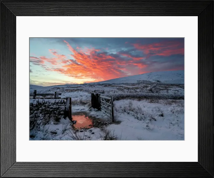 Framed Print : A dramatic winter scene at Wildboarclough, Peak District National Park, Cheshire, England, United Kingdom, Europe Framed Print : A dramatic winter scene at Wildboarclough, Peak District National Park, Cheshire, England, United Kingdom, Europe