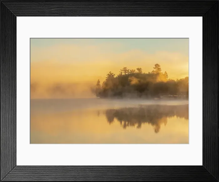 Framed Print : Misty morning at George Lake, Killarney Provincial Park, Ontario, Canada Framed Print : Misty morning at George Lake, Killarney Provincial Park, Ontario, Canada