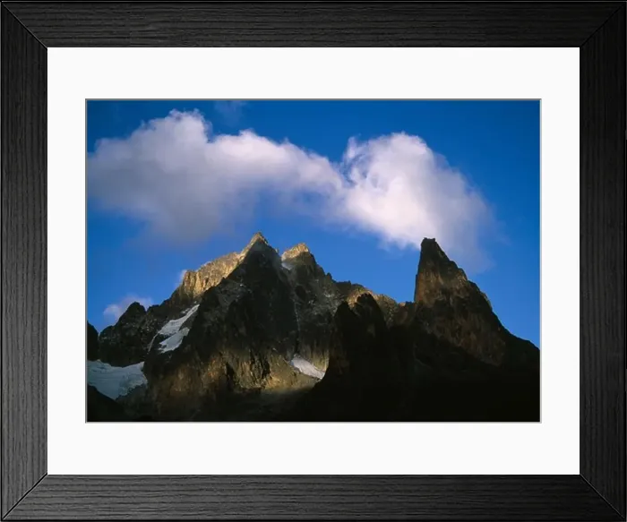 Framed Print : mount kenya batian at sunset 17057ft / 5199m from teleki valley, mt kenya national park, kenya, africa Framed Print : mount kenya batian at sunset 17057ft / 5199m from teleki valley, mt kenya national park, kenya, africa