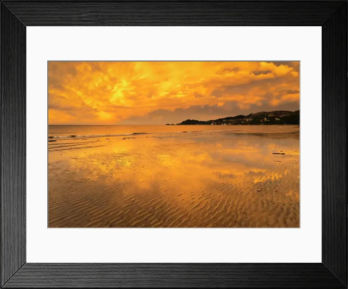 Framed Print : Sunset at Pohara Beach, Golden Bay, Tasman, South Island, New Zealand, Pacific