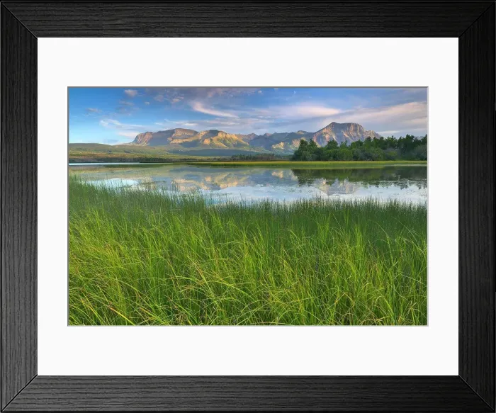 Framed Print : Lake in front of mountains, Sofa Mountain, Maskinonge Lake, Waterton Lakes National Park, Alberta, Canada Framed Print : Lake in front of mountains, Sofa Mountain, Maskinonge Lake, Waterton Lakes National Park, Alberta, Canada