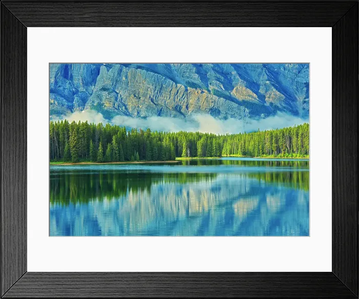 Framed Print : Reflection of Mt. Rundle in Two Jack Lake Banff National Park Alberta Canada Framed Print : Reflection of Mt. Rundle in Two Jack Lake Banff National Park Alberta Canada