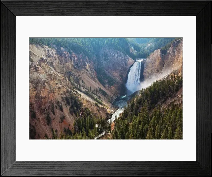 Framed Print : Aerial view of waterfall in rocky canyon, Grand Canyon of the YellowstoneYellowstone NP. Wyoming.USA Framed Print : Aerial view of waterfall in rocky canyon, Grand Canyon of the YellowstoneYellowstone NP. Wyoming.USA
