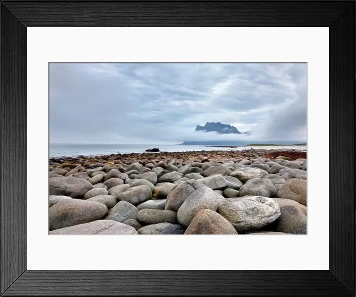 Framed Print : Stones on the beach, Utakleiv, Vestvagoya island, Lofoten Islands, North Norway, Norway Framed Print : Stones on the beach, Utakleiv, Vestvagoya island, Lofoten Islands, North Norway, Norway