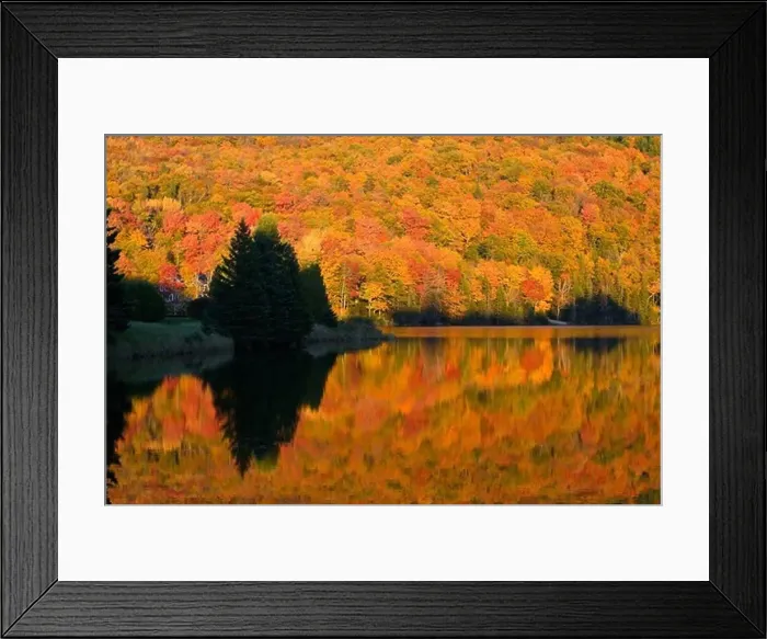 Framed Print : Lake at Dixville Notch in autumn, New Hampshire, USA