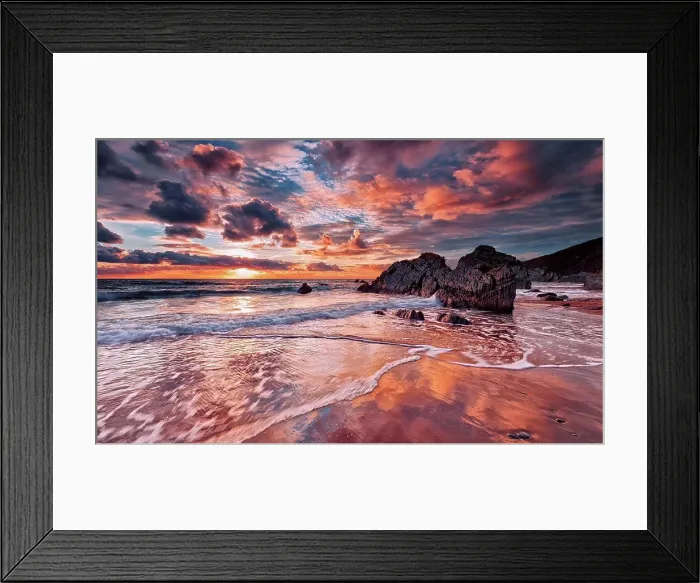 Framed Print : England, Cornwall, Torpoint. Views across the beach at Whitsand Bay Framed Print : England, Cornwall, Torpoint. Views across the beach at Whitsand Bay