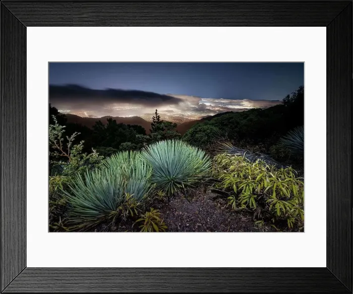 Framed Print : Cityscape overlooking Los Angeles from Mt. Wilson