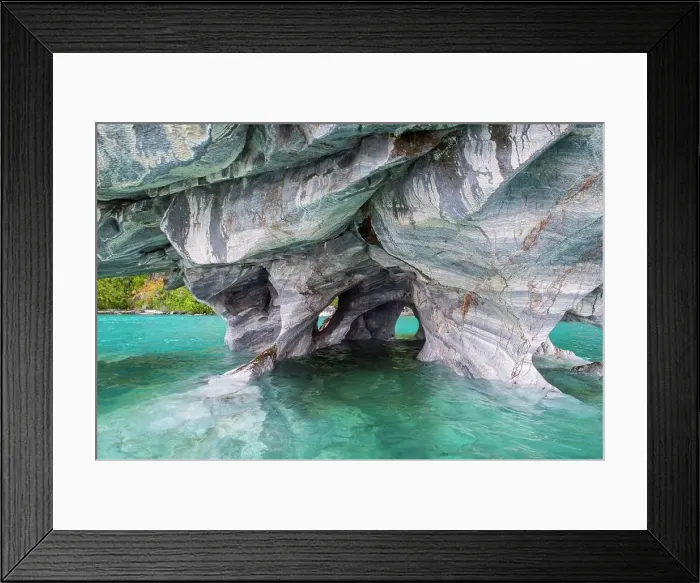 Framed Print : rock formation at Catedral de Marmol in Chile Framed Print : rock formation at Catedral de Marmol in Chile