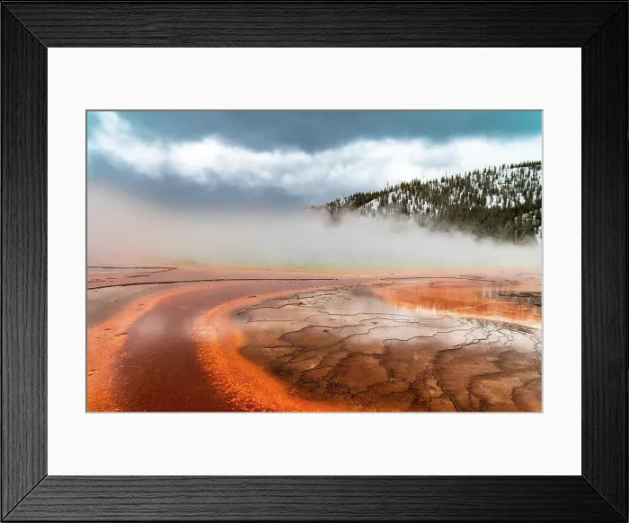 Framed Print : grand prismatic spring at Yellowstone national park