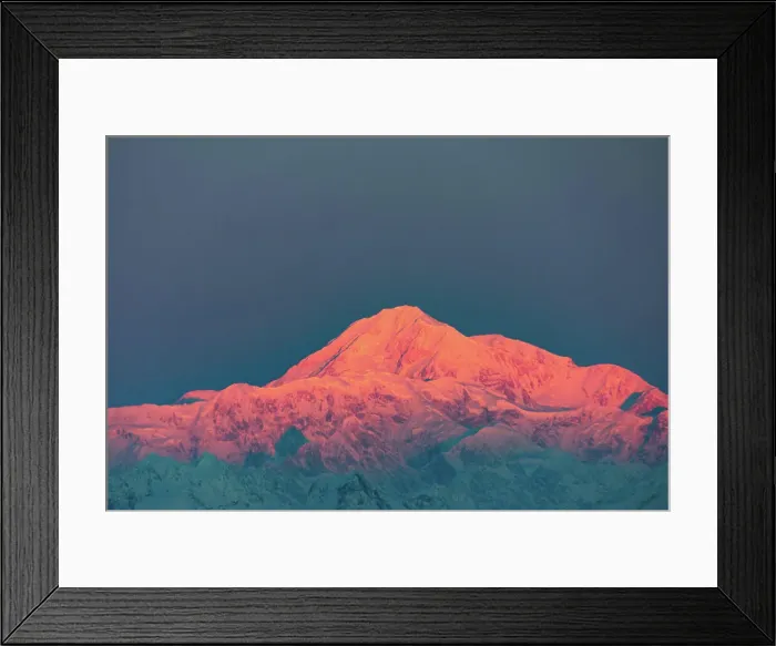 Framed Print : Alpenglow lights up Denali at sunrise
