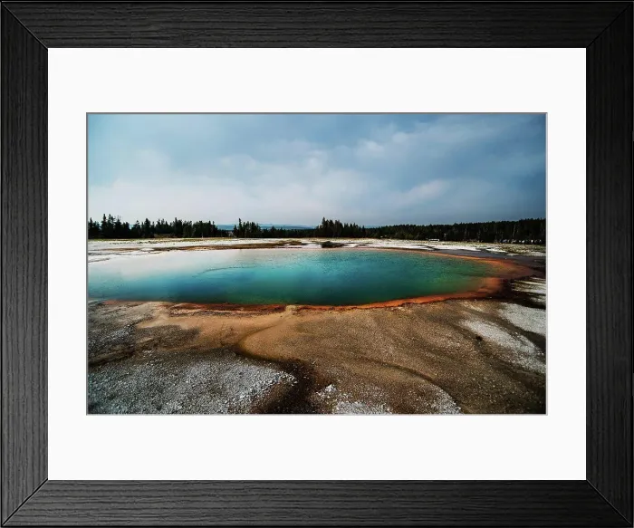 Framed Print : Turquoise Pool geysir in Yellowstone National Park, Wyoming Framed Print : Turquoise Pool geysir in Yellowstone National Park, Wyoming