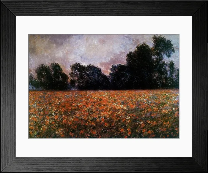 Framed Print : Field of Wild Poppies Claude Monet (1840-1926 French)